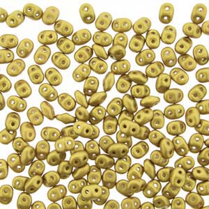 Czech Superduo Beads 2.5x5mm Crystal Aztec Gold Qty: 10g