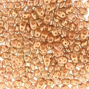 Czech Superduo Beads 2.5x5mm Halo Tangerine Qty: 10g