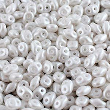 Load image into Gallery viewer, Czech Superduo Beads 2.5x5mm Pearl Shine White  Qty:10g
