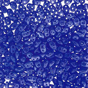 Czech Superduo Beads 2.5x5mm Blue Opaque Qty: 10g