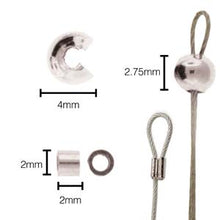 Load image into Gallery viewer, Silver Plated Crimps 2mm &amp; Crimp Covers 4mm Qty:24 each
