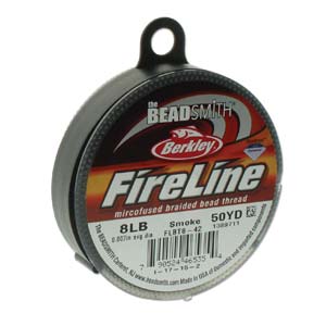 Fireline Braided Bead Thread .007in 8lb Smoke Qty:50 Yds