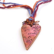 Load image into Gallery viewer, Patera Grande Pendant Heart 29X53mm Antique Silver Qty:1 *D*