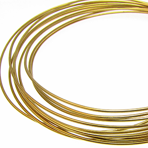 German Bead Wire by The Beadsmith Brass 18 Gauge Qty: 3 Meters