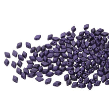 Load image into Gallery viewer, Czech Mini GemDuos 6x4mm Metallic Suede Purple Qty: 10 grams