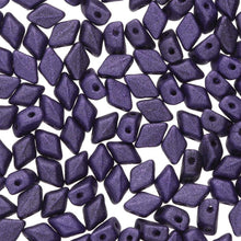 Load image into Gallery viewer, Czech Mini GemDuos 6x4mm Metallic Suede Purple Qty: 10 grams