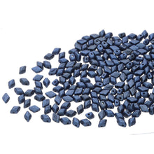 Load image into Gallery viewer, Czech Mini GemDuos 6x4mm Metallic Suede Blue Qty: 10 grams