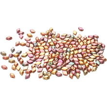 Load image into Gallery viewer, Czech Mini GemDuos 6x4mm Crystal Orange Rainbow Qty: 10 grams