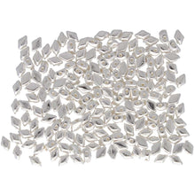 Load image into Gallery viewer, Czech Mini GemDuos 6x4mm Silver Plated Qty: 10 grams