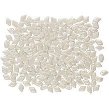 Load image into Gallery viewer, Czech Mini GemDuos 6x4mm Chalk White Luster Qty: 10 grams