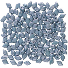 Load image into Gallery viewer, Czech Mini GemDuos 6x4mm Chalk Blue Luster Qty: 10 grams