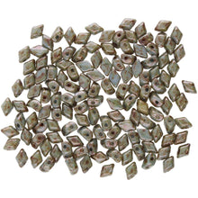 Load image into Gallery viewer, Czech Mini GemDuos 6x4mm Chalk Blue Glaze Qty: 10 grams