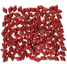 Load image into Gallery viewer, Czech Mini GemDuos 6x4mm Metalust Lipstick Red Qty: 10 grams