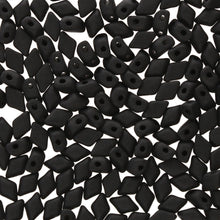 Load image into Gallery viewer, Czech Mini GemDuos 6x4mm Jet Matte Qty: 10 grams