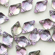 Load image into Gallery viewer, Czech GemDuos 8x5mm Backlit Pink Mist Qty: 10 grams