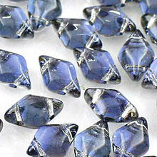 Load image into Gallery viewer, Czech GemDuos 8x5mm Backlit Periwinkle Qty: 10 grams