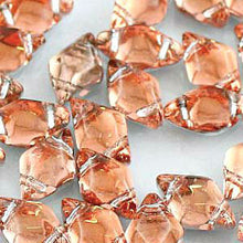 Load image into Gallery viewer, Czech GemDuos 8x5mm Backlit Peach Qty: 10 grams