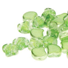 Load image into Gallery viewer, Czech Ginkgo Beads 7.5mm Slushy Sour Apple Qty: 10g