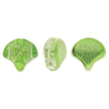 Load image into Gallery viewer, Czech Ginkgo Beads 7.5mm Slushy Sour Apple Qty: 10g