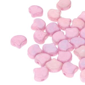 Czech Ginkgo Beads 7.5mm Chalk Lilac Luster Qty: 10g