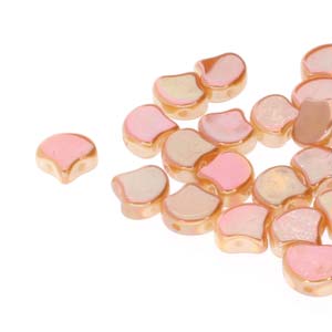 Czech Ginkgo Beads 7.5mm Chalk Full Apricot Qty: 10g