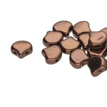 Load image into Gallery viewer, Czech Ginkgo Beads 7.5mm Jet Bronze Qty: 10g
