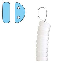 Load image into Gallery viewer, Czech Half Moon Beads 8x4mm White Qty:50 Strung