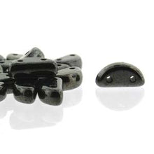 Load image into Gallery viewer, Czech Half Moon Beads 8x4mm Jet Hematite Qty:50 Strung