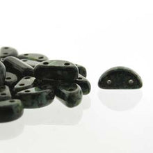 Load image into Gallery viewer, Czech Half Moon Beads 8x4mm Jet Picasso Qty:50 Strung