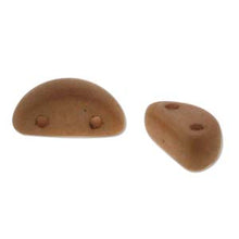 Load image into Gallery viewer, Czech Half Moon Beads 8x4mm White Matte Travertine Red Qty:50 Strung