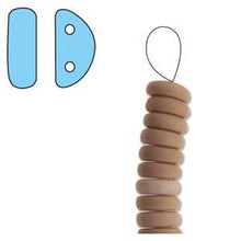 Load image into Gallery viewer, Czech Half Moon Beads 8x4mm White Matte Travertine Red Qty:50 Strung