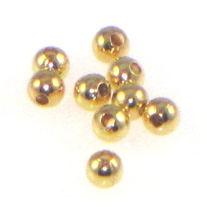 Gold Plated Metal Beads Round 2mm Qty:100