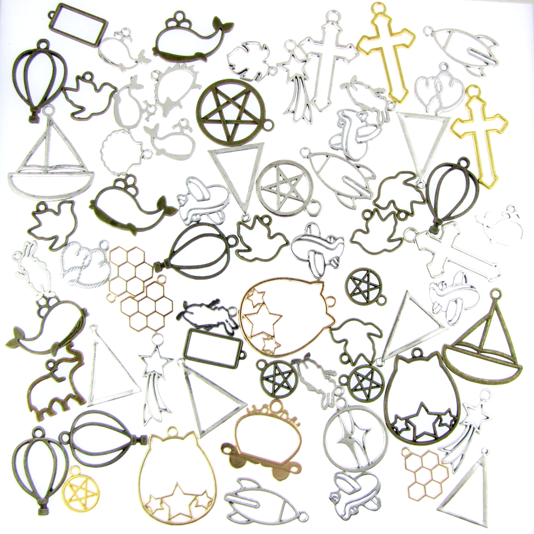 Assorted Bead Frames/Charms Qty:5