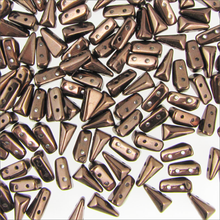 Load image into Gallery viewer, Czech Vexolo Beads 5x7mm Dark Bronze Qty:20 beads*D*