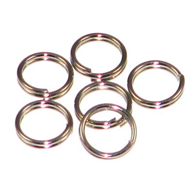 Rhodium Color Split Rings 6mm Qty:100