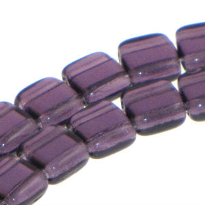 Czech Tile Beads 6mm Tanzanite Qty:25 Strung