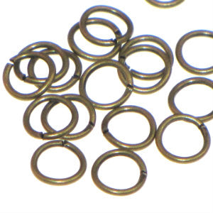 Antique Brass Jump Rings 6mm Open Qty:100