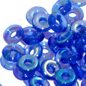 Czech O Beads 4x1mm Sapphire AB Qty:approx. 5g