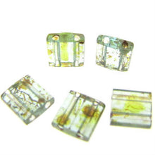 Load image into Gallery viewer, Miyuki Tila Beads 5mm 4506 Olivine Transparent Picasso Qty:10g Tube