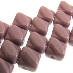 Czech Silky Beads 6mm Opaque Purple Qty:40 strung