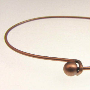 Bracelet Wire with Ball Antique Copper Plate Qty:1