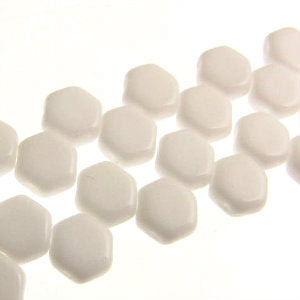 Czech Honeycomb Beads 6mm Chalk Opaque Qty:30