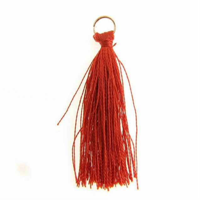 Tassel Fine Nylon Thread 35mm Reddish Orange Qty:1