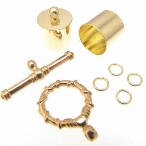 Gold Plated End Cap Toggle Kits for Kumi and PWAT by Dazzle It 12mm Qty:1