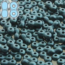 Load image into Gallery viewer, Czech Infinity Beads 4x8mm Pastel Petrol Qty:10 grams
