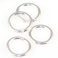 Silver Plated Jump Rings Open 9mm OD 16 Gauge Quantity:100
