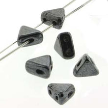 Load image into Gallery viewer, Czech Khéops Beads 6mm Jet Hematite Qty:10g
