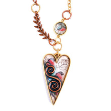 Load image into Gallery viewer, Patera Grande Pendant Heart 29X53mm Antique Silver Qty:1 *D*