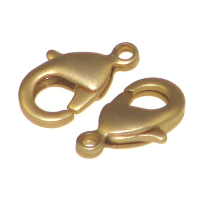 Matte Gold Lobster Clasps 12mm Quantity:10