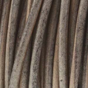 Leather Cord 1.5mm Antique Grey (Natural Dye) Qty:1yd